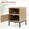 Costway 1/2 PCS Nightstand with Storage Home Boho Style Accent Table with Open Shelf